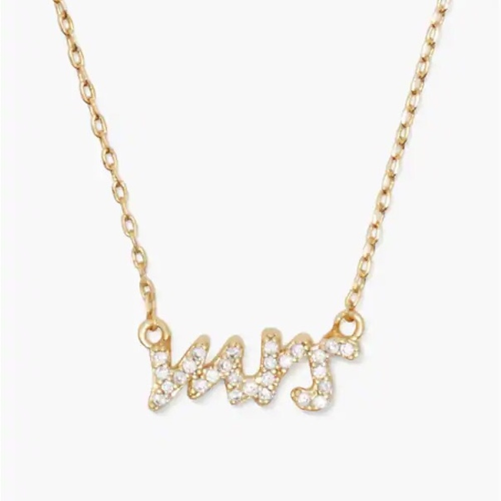 Kate Spade Pave Mrs Necklace
